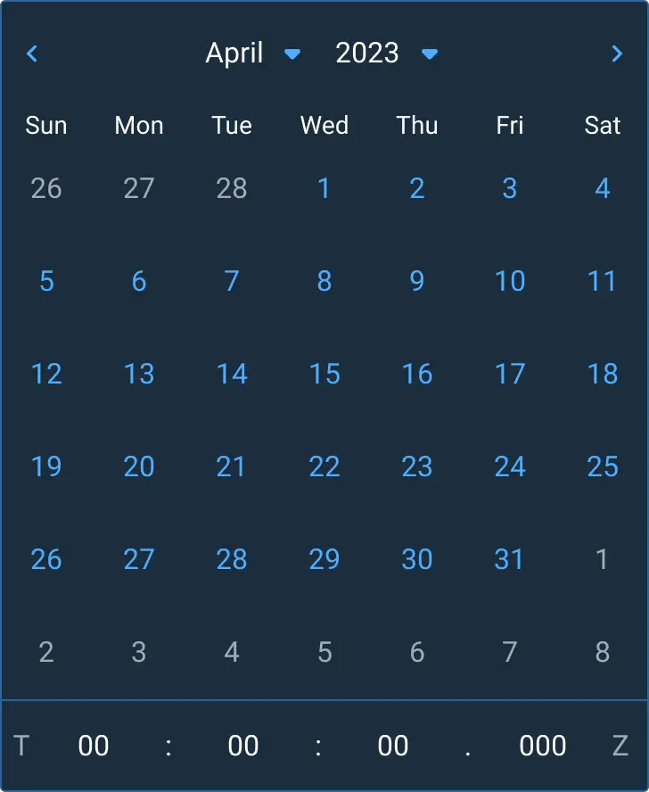 Date Picker with Time feature